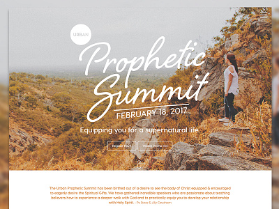 Urban Prophetic Summit Campaign bush campaign design digital orange prophetic summit urban ux website website design