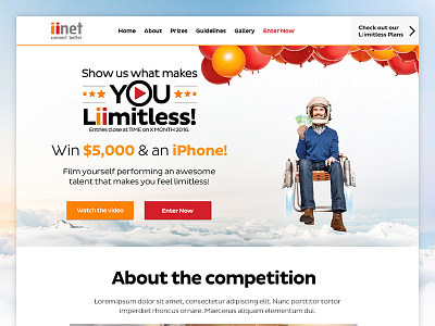 iiNet Limitless Competition design edm iinet social website website design