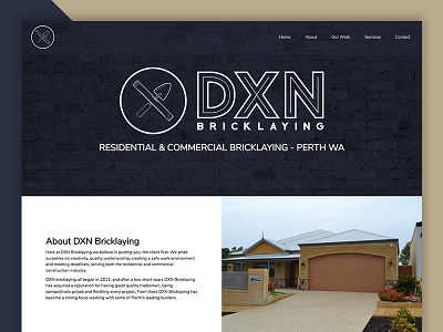 DXN Bricklaying Website bricklaying clean design dxn minimal website