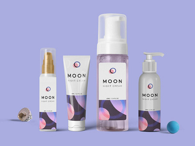 Skin Care Line Label Packaging Mockup