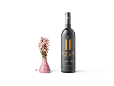 Premium Union Wine Bottle Mockup 3d bottle branding collection design logo mockup mockups new packaging premium ui union wine