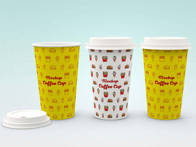 Movie Coffee Cup Mockup cocoa coffee collection cup mockup mug new packaging premium printed yellow