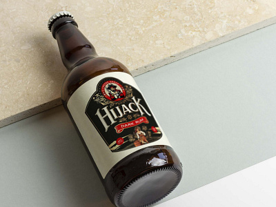 Hijack Dark Rum Bottle Mockup alcohol bottle dark drink hijack mockup new packaging party premium rum