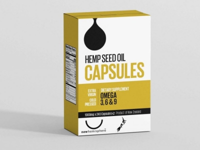 Premium Oil Capsules Box Mockup