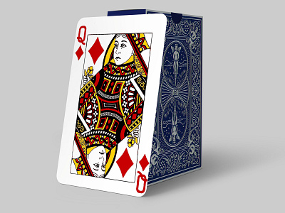 Queen Card Design Mockup animation branding collection design freebies illustration mockup new packaging playing card premium queen