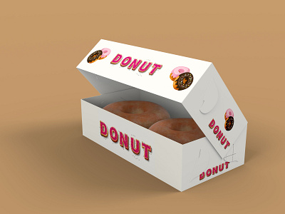 Dunkin Donut Box Mockup collection design donut dunkin freebies illustration mockup new packaging premium snacks sweet