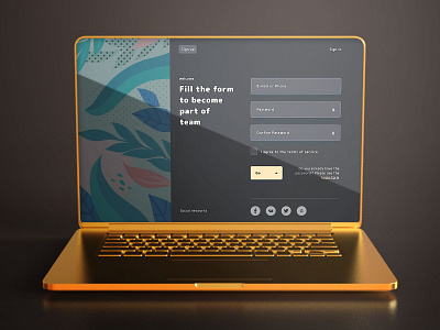 Golden Light Laptop Mockup