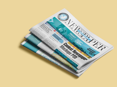 Newspaper Mockup collection design freebies illustration mockup new newspaper packaging paper premium