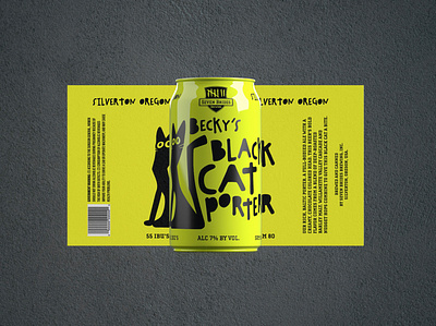 Seven Brides Brewing Can Redesign beer can black black and yellow can can design design illustration package design packaging yellow