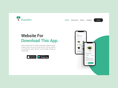 Landing Page App Showcase landingpage ui uiux app