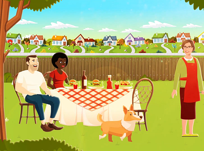 Summertime is Barbecue Time! 2danimation animation branding design explainervideo illustration illustrator vector video