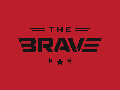 "The Brave" Logo Concept athletic athletic logo branding brave clean flying logo military patriotic stars team logo wings