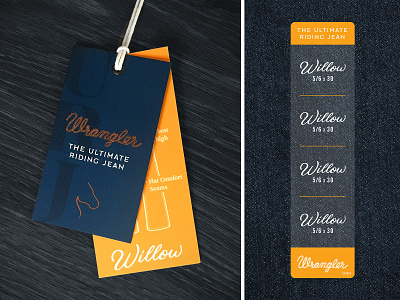 Wrangler URJ Ticketing apparel clean denim jeans merchandise simple tag ticketing typography willow wrangler
