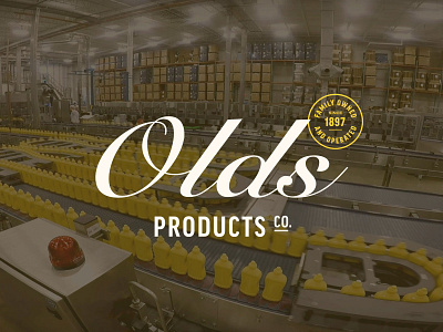 Olds Products Co. Website badge clean family family owned lockup modern mustard olds small business website wisconsin yellow