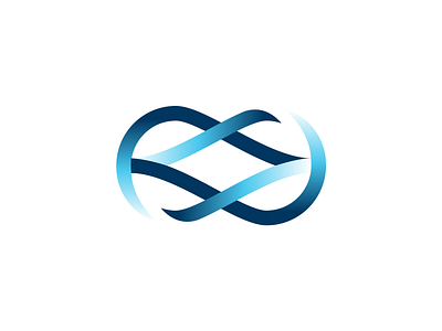 Infinity Droplets blue branding clean concept droplet flow gradient icon infinity intersect logo loop modern overlap shapes smooth stream water water logo