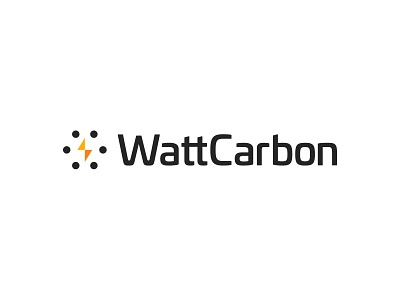 WattCarbon Logo bolt branding carbon clean climate energy geometric hexagon logo modern watt