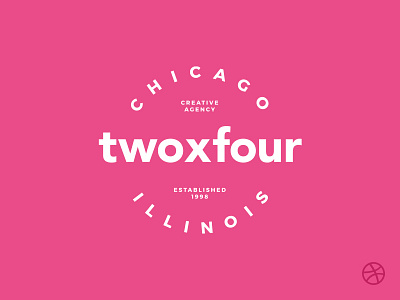 Hello Dribbble! 2x4 agency chicago creative debut lockup twoxfour