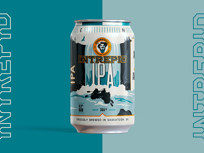 Churchill Brewing Co. – Intrepid IPA beer branding brewing company churchill compass drink hops intrepid ipa outdoors pioneer rafting waterfall wilderness