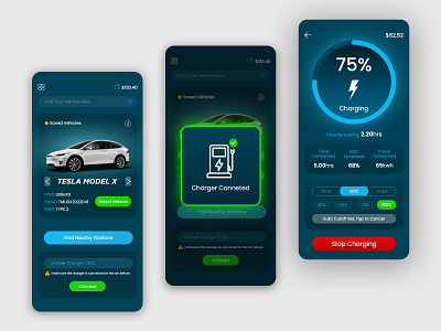 Universal EV Charging App app design electric vehicle charging app ev universal
