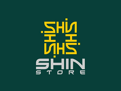 SHIN STORE LOGO design graphic design illustration lettering logo logo minimalist logo minimalist logo design modern logo monogram logo type logo