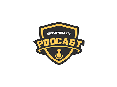 Scoped In Podcast app brand branding design graphic design illustration logo ui ux vector