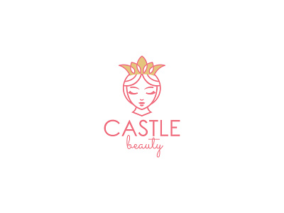 Castle Beauty beauty logo branding crown design girl illustration logo simple vector