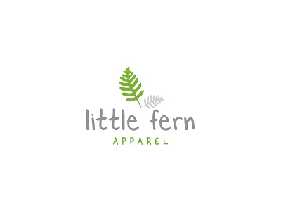 little fern apparel baby clothes branding colores design fern florist illustration logo simple vector