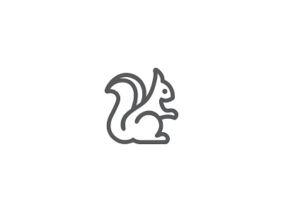veverica design illustration line art logo monochrome simple squirrel vector