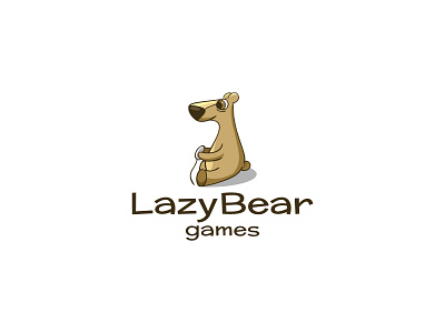 Lazy Bear games bear branding colores design games gaming humor illustration logo vector