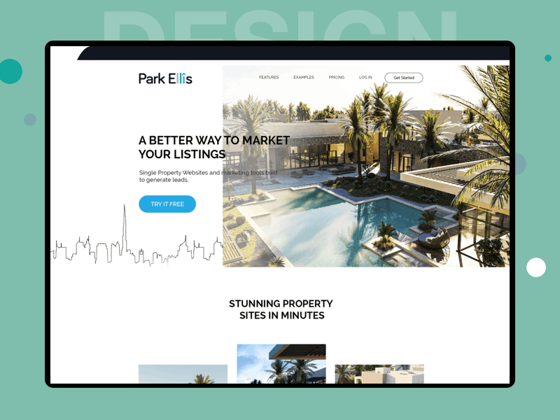 Real Estate Landing Page agent corporate design creative design design gif homepage house landing page real estate ui