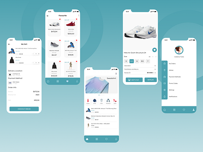 Mobile UI add to cart e commerce ecommerce design fashion app figma mobile mobile app mobile design online shop product design shop shopping shopping app shopping cart ui