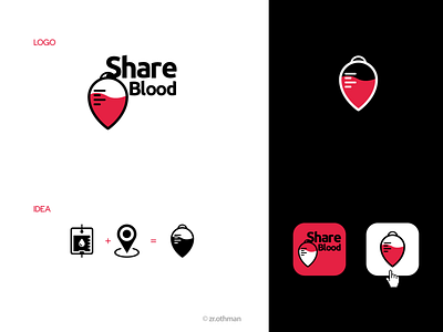 ShareBlood App Design app applications art artist blood branding brandmark creative design draw dribbble graphic graphics icon illustration logo mark phone app share