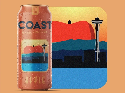 COAST Hard Seltzer brand branding can can design concept design designer drink hard cider hard seltzer illustration mock mockup new new design product productdesign prototype seattle seltzer