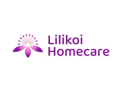 Homecare Logo flower logo gradient design health logo logodesign passion flower