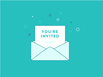 Email Invite card email envelope invite sparkles