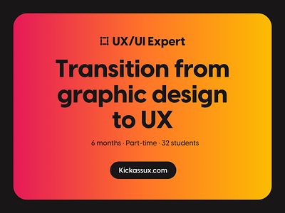 UX/UI Expert | Transition from graphic design to UX bootcamp course design graphic design graphic designer graphicdesign program ui ui ux uiux user experience user experience design user experience designer ux ux design uxdesign uxdesigner uxui uxuidesign uxuidesigner