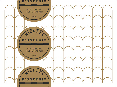 D.Onofrio Historical Restoration Postcard architecture badge black carpentry gold historical philadelphia postcard restoration