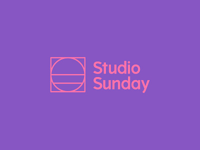 Studio Sunday A fitness studio identity logo megaformer sunday vibes yoga