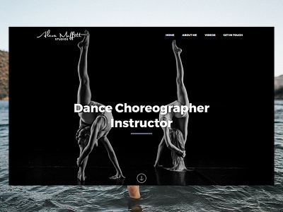 Alexa Moffett Dance Choreographer black choreographer dance website design minimal performance website white