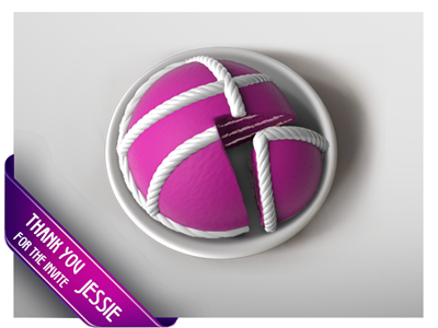 Dribbble cake 3d icon first shot food invite pink dessert thanks cake