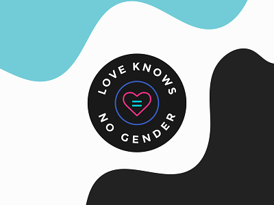 Love Knows No Gender design illustration logo love