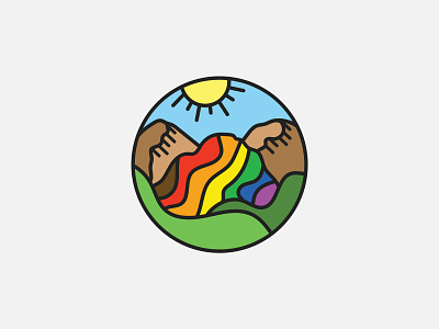Rainbow Mountain bianca designs camping campy design illustration lgbtqia nature pride rainbow vector