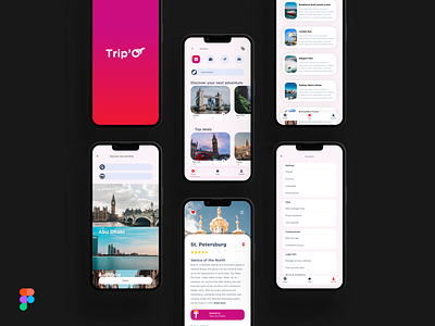 Travel App - Trip'O design ui