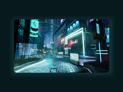 Augmented Reality - Cyberpunk City 3d ar augmented reality design ui vr