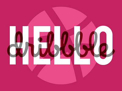 Hello Dribble! basketball design dribble graphic design pink