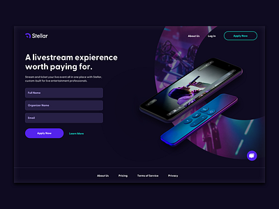 Stellar Tickets Landing Page