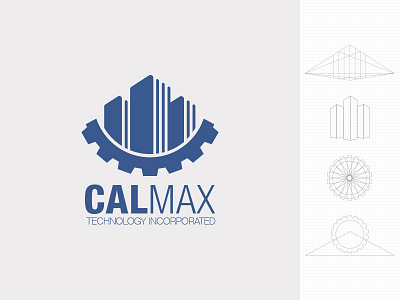 Calmax Technology Incorporated Logo cnc factory flat gears illustrator logo manufacturing