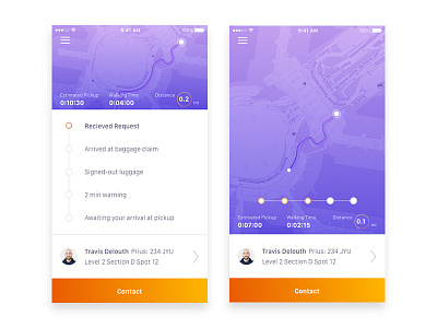 Concierge Concept map mobile native product service timer tracking travel ui ux