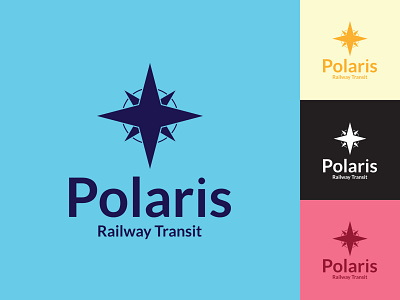 Polaris Railway Transit adobe adobe illustrator branding design flat illustration logo logo design logodesign logotype minimal