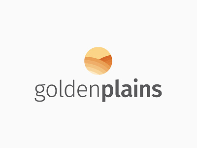 Golden Plains Logo brokerage gold golden land oklahoma orange plains prairie sunset yellow